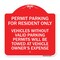 Signmission Parking Permit Permit Parking for Residents Only Vehicles Without Valid Parking Permi, RW-1818-23399 A-DES-RW-1818-23399 - alternate 1